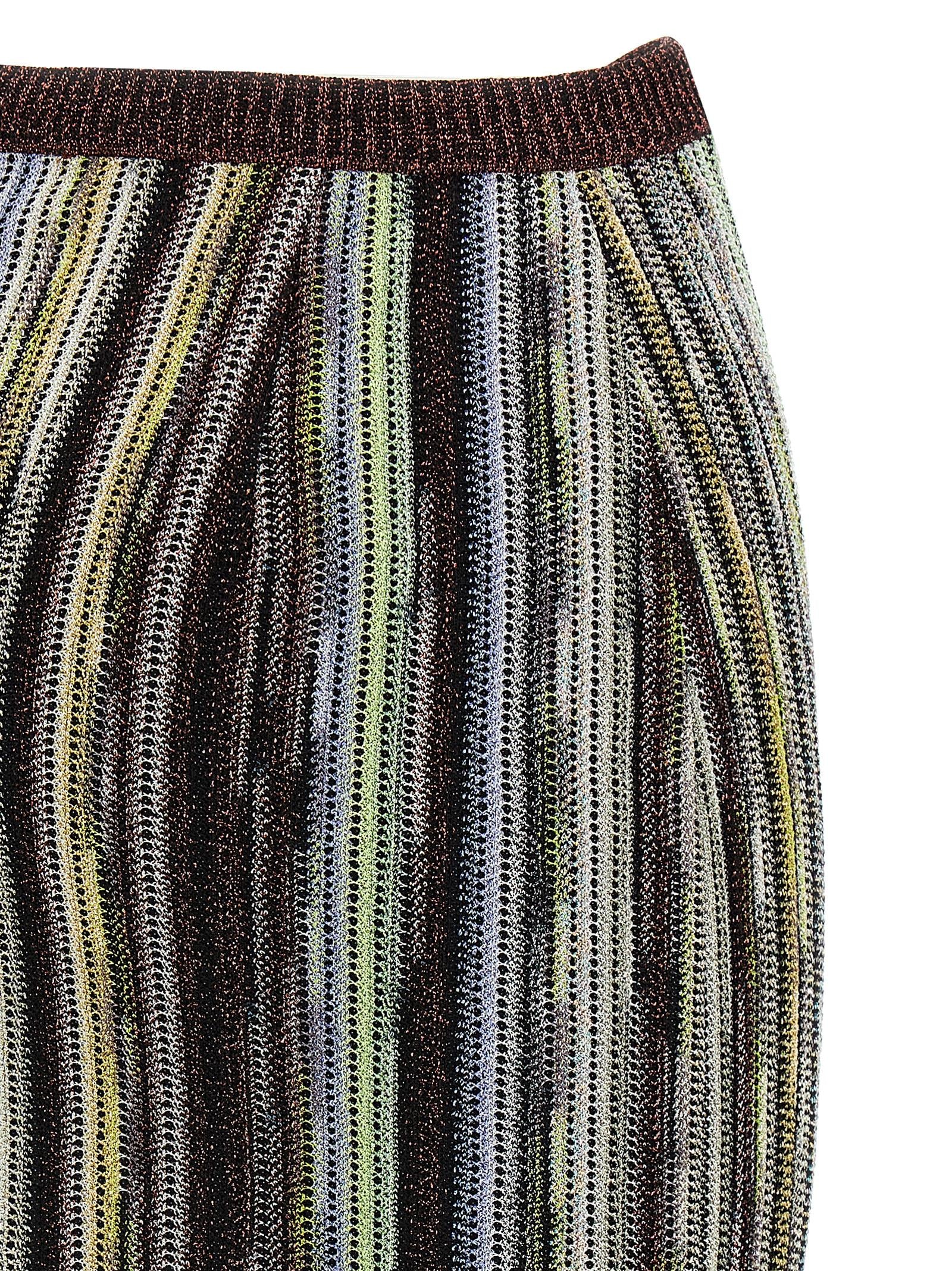 Skirt by Missoni for women in viscose multicolor features a captivating silhouette, showcasing the captivating Women's Viscose Skirt design with a sophisticated mini long for a captivating look.