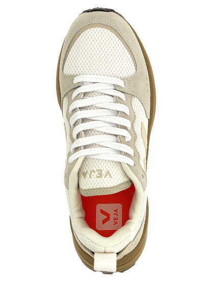 Athletic Sneakers by Veja for women in polyester eva tu suede leather beige & signature features an effortless chic silhouette, showcasing the signature athletic style of the Women's Athletic Polyester EVA TU Suede Leather Sneakers collection with a truly effortless chic finish.