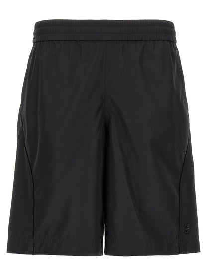 Givenchy Men's Polyester Mesh Bermuda Shorts - Black