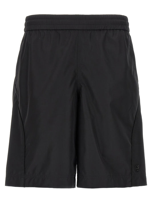 Givenchy Men's Polyester Mesh Bermuda Shorts - Black