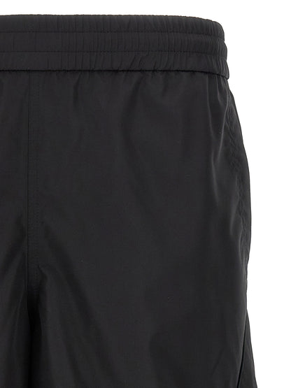 Givenchy Men's Polyester Mesh Bermuda Shorts - Black