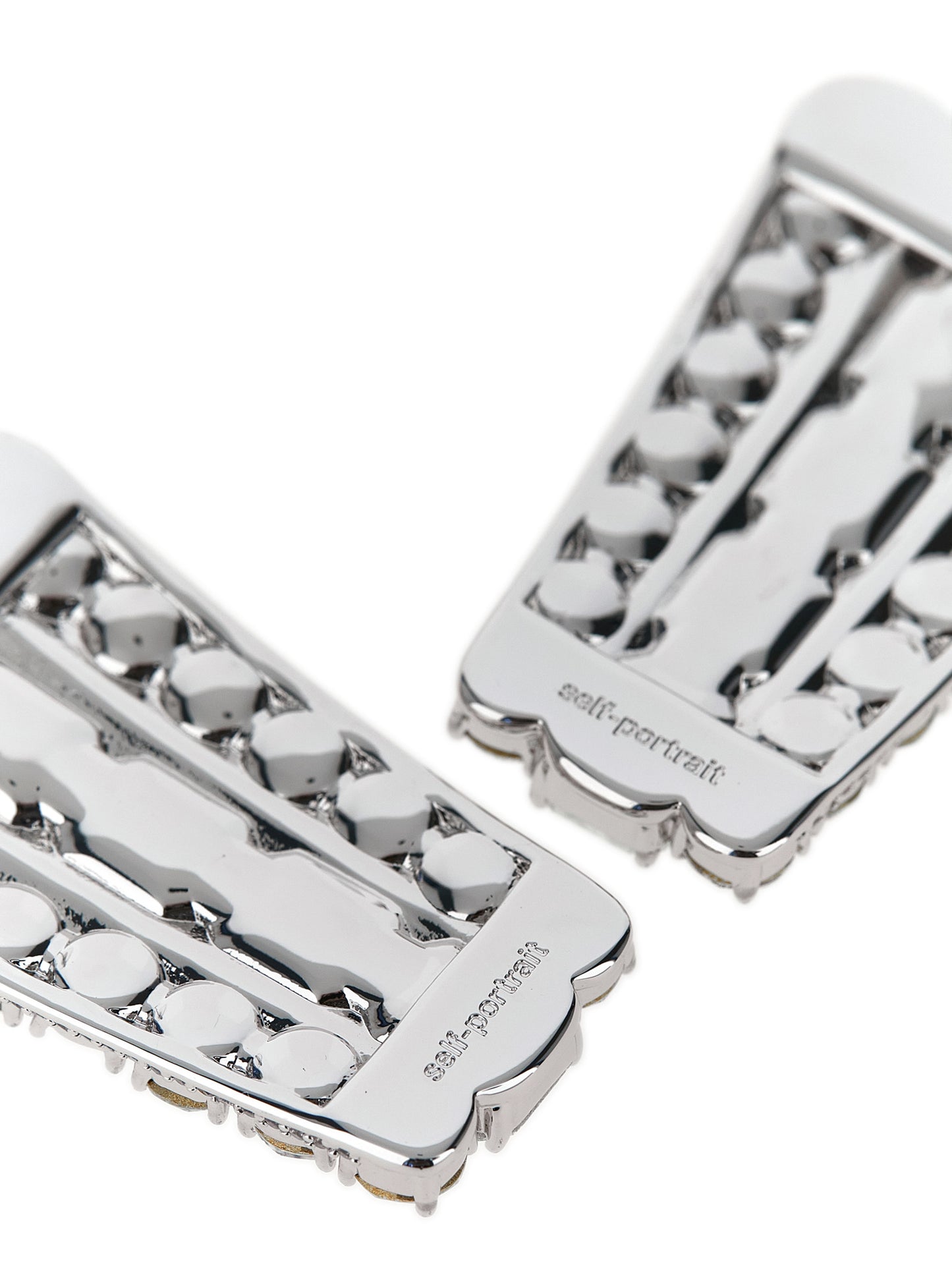 Earrings by Self-Portrait for women in wool cotton silver presents a exquisite silhouette, showcasing a exquisite from the Women's Silver Brass Crystal & Cotton Earrings collection for a truly exquisite finish.