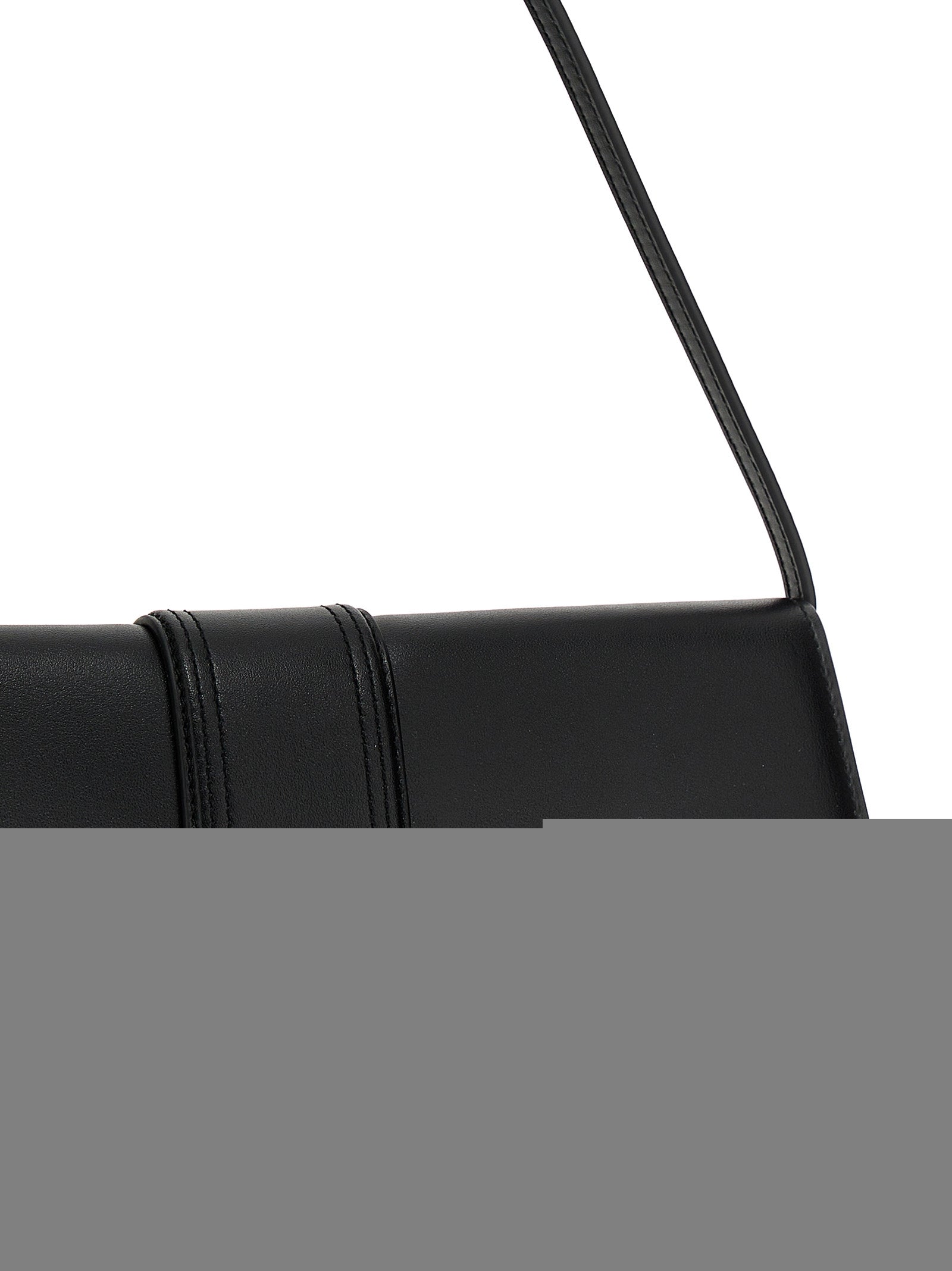 Shoulder Flap Bag by Jacquemus for women in bos taurus calf suede leather black features a stately silhouette, showcasing a secure flap & magnetic, ample , and stately shoulder-strap for a stately finish.