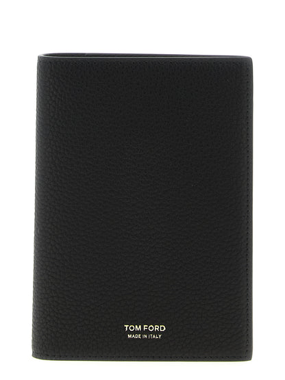 Cardholder Wallet by Tom Ford for men in calfskin leather black & print presents a streamlined silhouette, showcasing the sophisticated design of the Calfskin Leather Cardholder Wallet collection with functional card-organization.