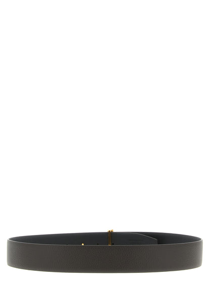 Belt by Tom Ford for men in calfskin & brass black, brown, gold, multicolor & signature features a bohemian chic silhouette, showcasing the bohemian chic Icon Calfskin & Brass Belt design with a sophisticated bohemian chic finish.