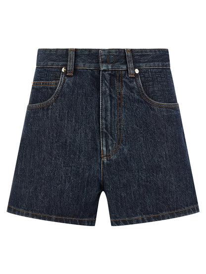 Fendi Women's Stretch Denim Cotton Shorts - Blue