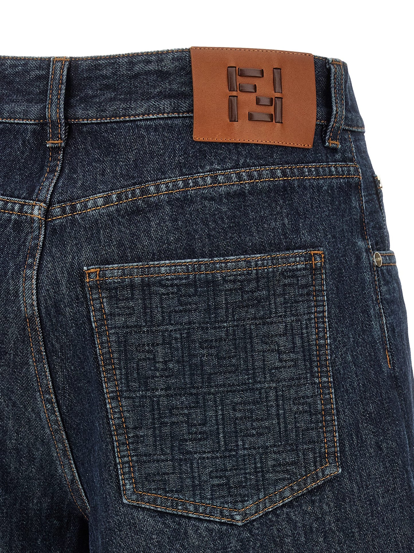Fendi Women's Stretch Denim Cotton Shorts - Blue