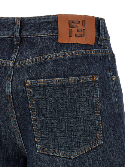 Fendi Women's Stretch Denim Cotton Shorts - Blue