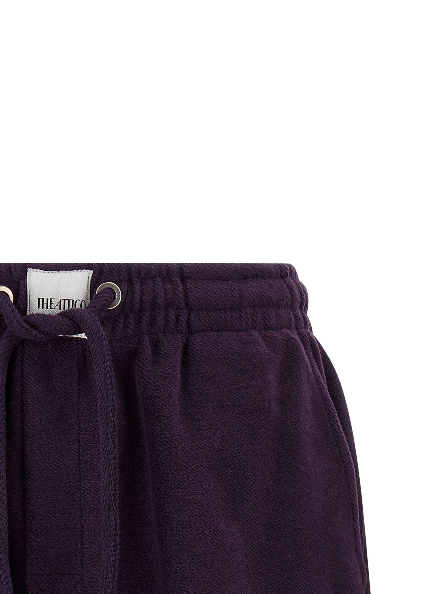 Bermuda Shorts by The Attico for women in cotton purple presents a sleek silhouette, featuring a sleek with a refined short and a sophisticated .