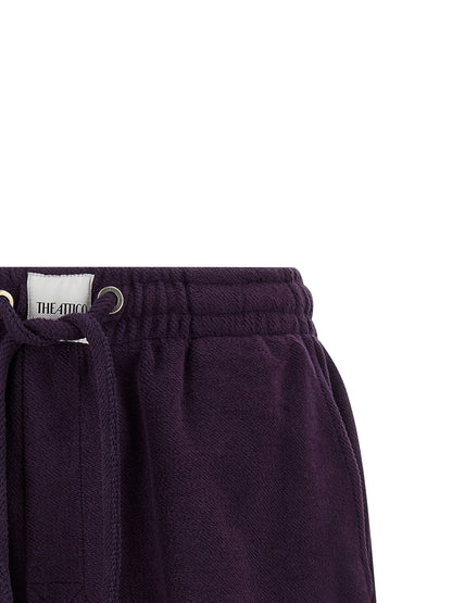 Bermuda Shorts by The Attico for women in cotton purple presents a sleek silhouette, featuring a sleek with a refined short and a sophisticated .