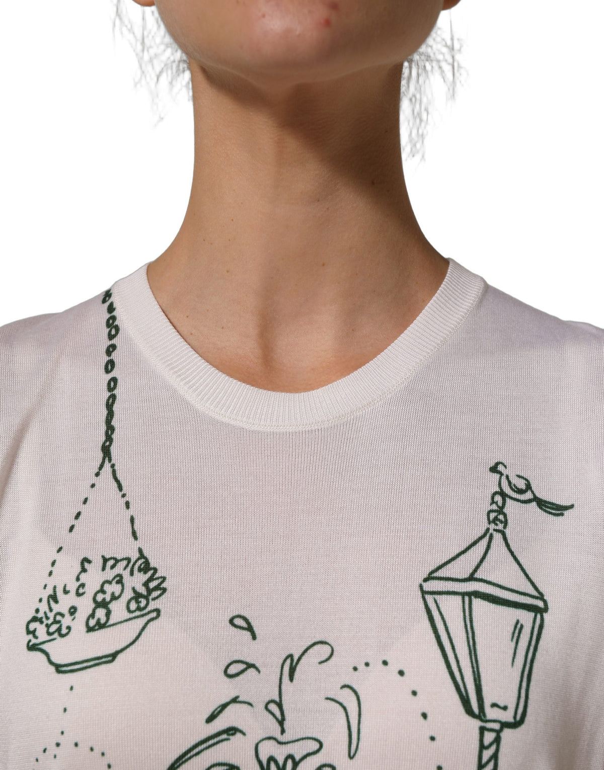 Dolce & Gabbana Women's Silk Tank Top - Black White Print