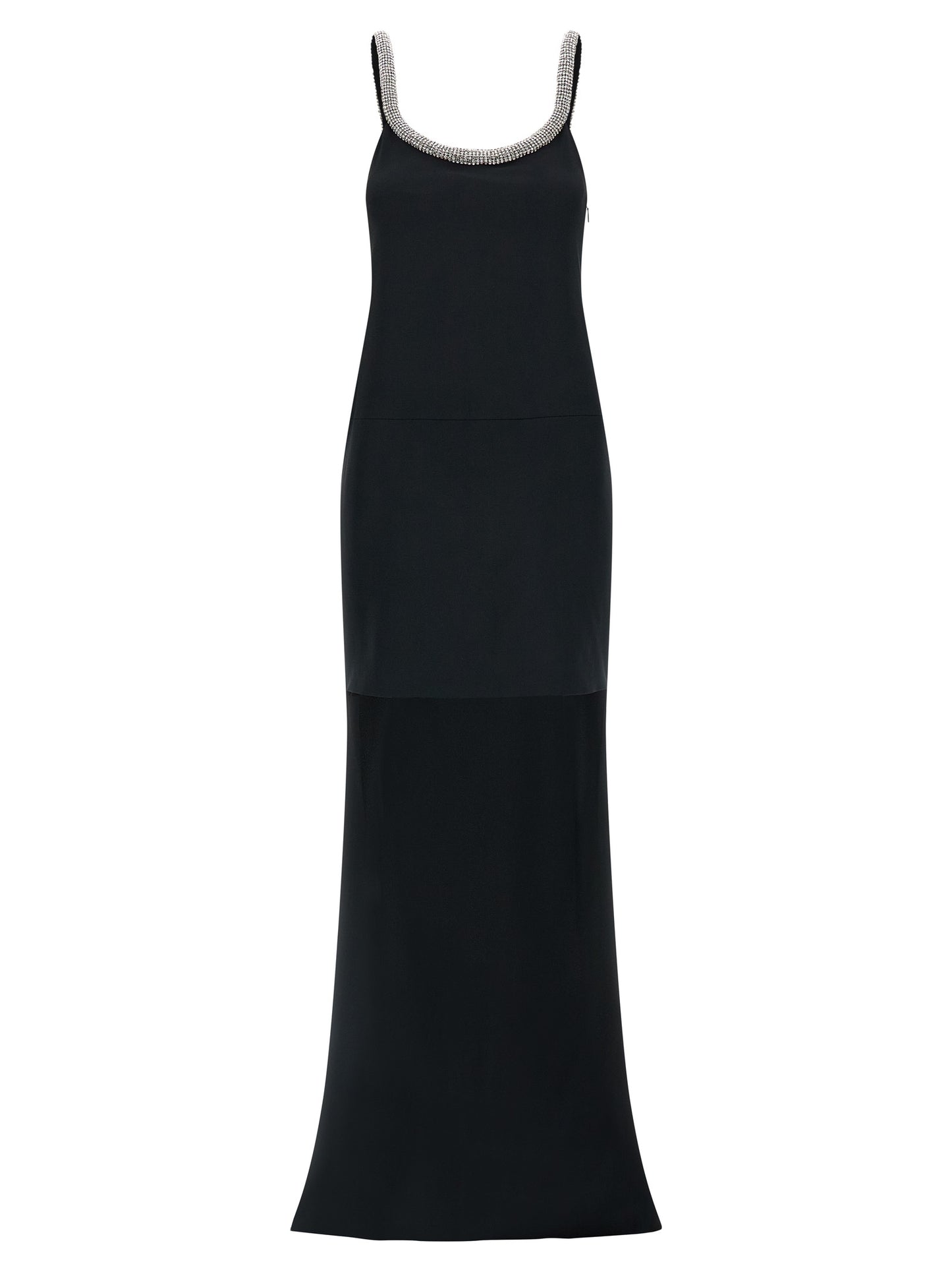 Tom Ford Women's Sleeveless Round Neck Acetate Viscose Satin Dress - Black