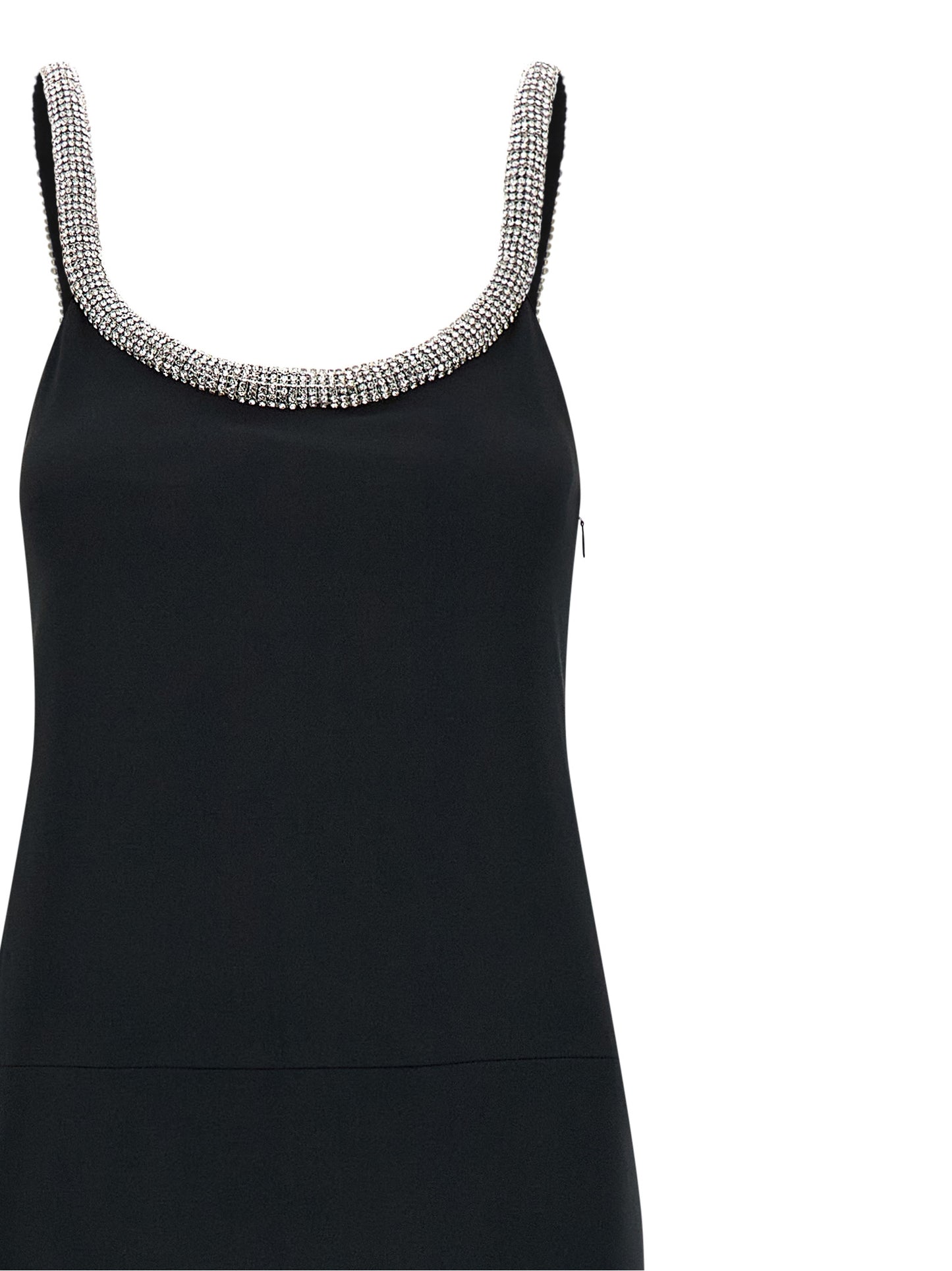 Tom Ford Women's Sleeveless Round Neck Acetate Viscose Satin Dress - Black