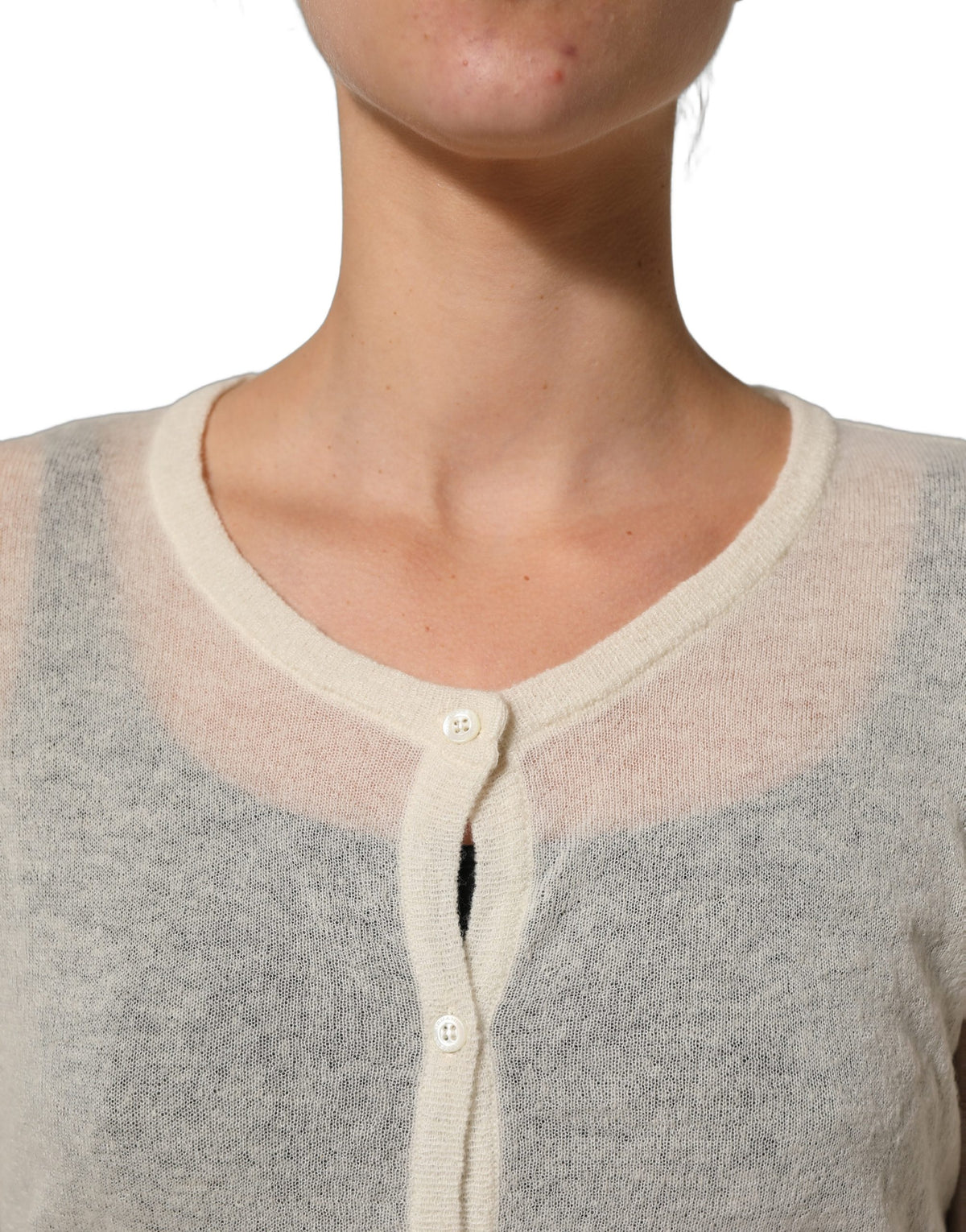 Ermanno Scervino Women's Crop Top Cropped Wool Cardigan - White