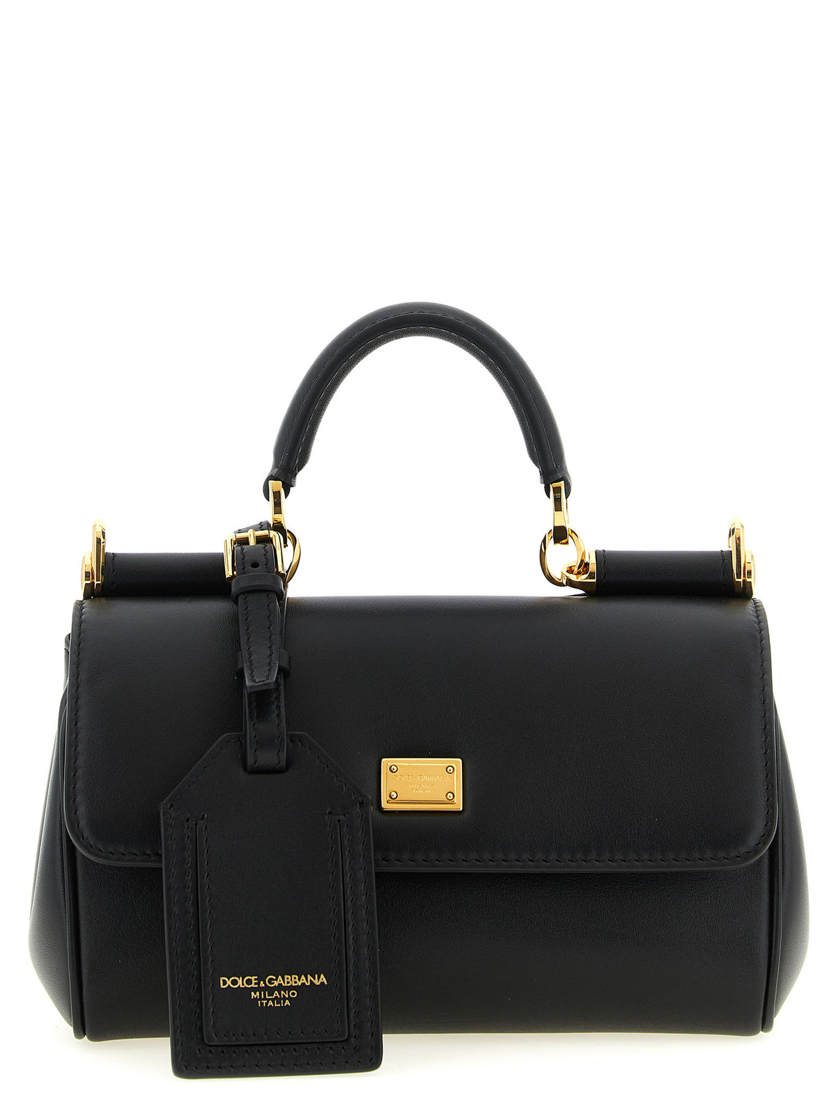 Dolce & Gabbana My Sicily PVC & Bos Taurus Suede Calf Leather Mini Handbag - Black