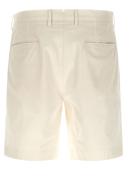Bermuda Shorts by Incotex for men in stretch cotton white presents a contemporary silhouette, showcasing a contemporary with a refined short and elegant .