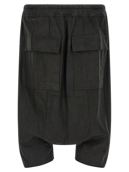 Rick Owens Men's Lamb Leather Bermuda Shorts - Black