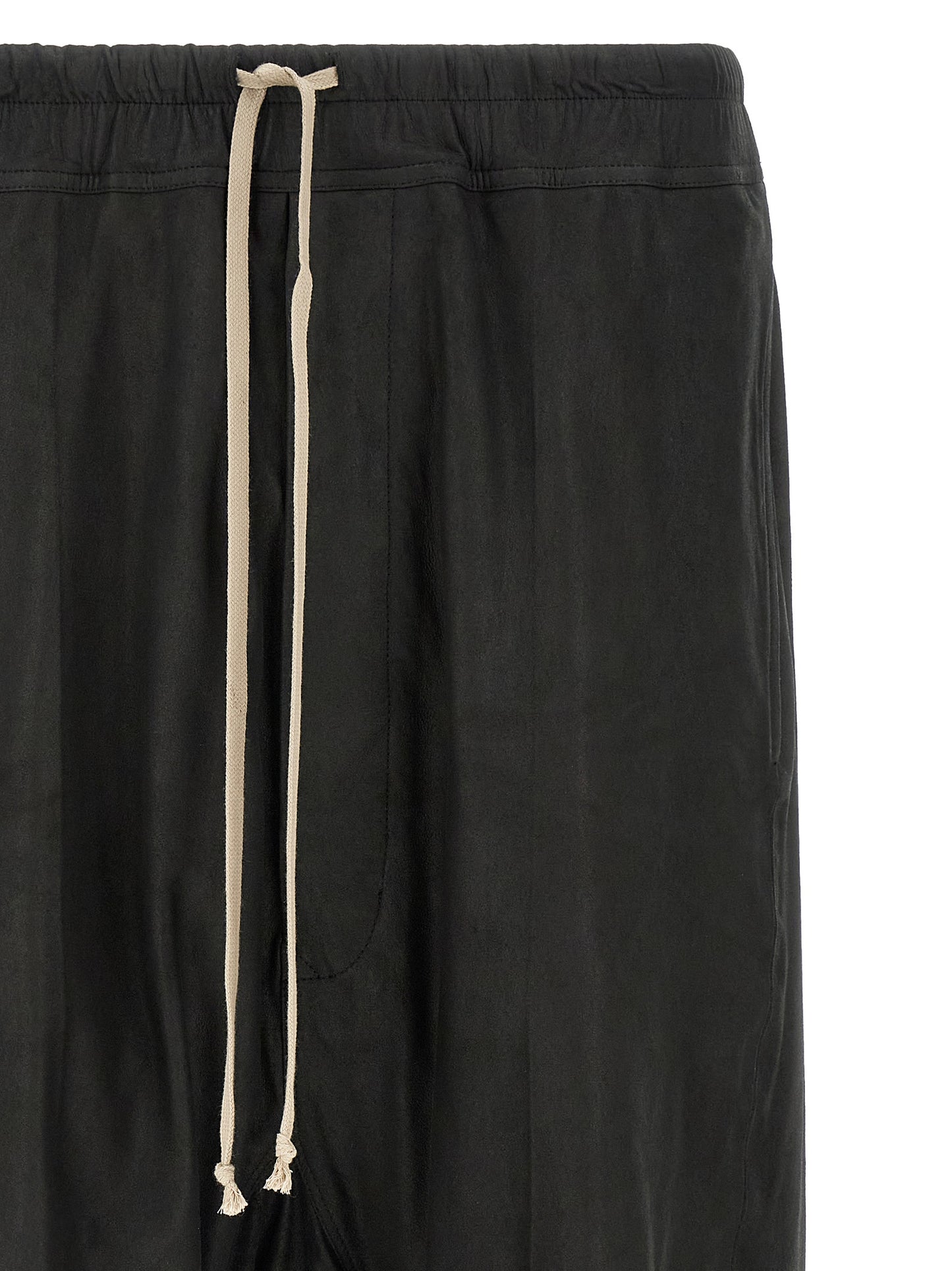 Rick Owens Men's Lamb Leather Bermuda Shorts - Black