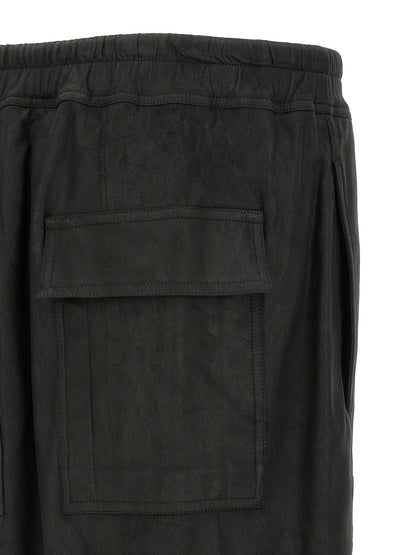 Rick Owens Men's Lamb Leather Bermuda Shorts - Black
