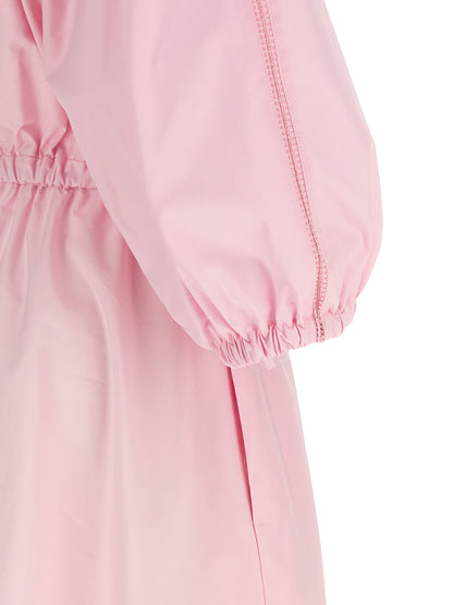 Dress by Fabiana Filippi for women in cotton multicolor & pink features an sultry silhouette defined by a and , falling to an sultry long for a sultry look.