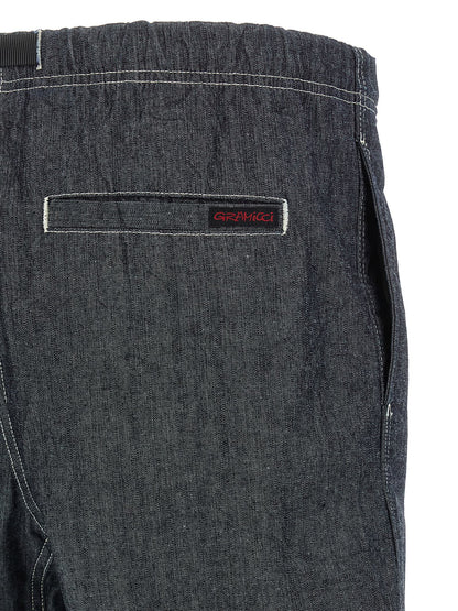 Gramicci Japanese Ribbon Men's Denim Cotton Shorts - Blue