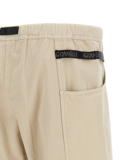 Bermuda Shorts by Gramicci for men in canvas cotton twill beige & signature features a eye catching and short with a eye catching .