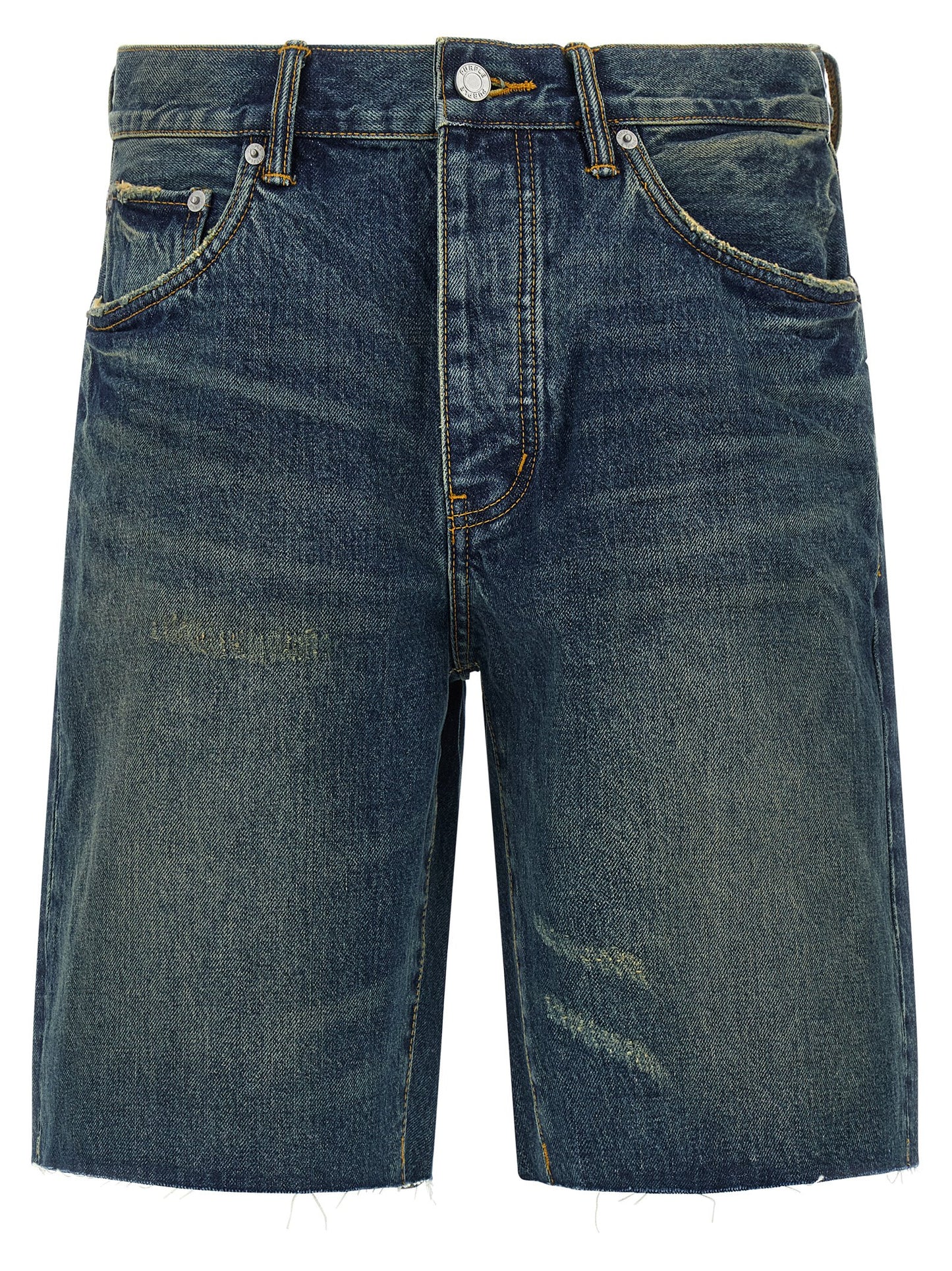 PURPLE Men's Wide Cotton Bermuda Shorts - Blue Purple