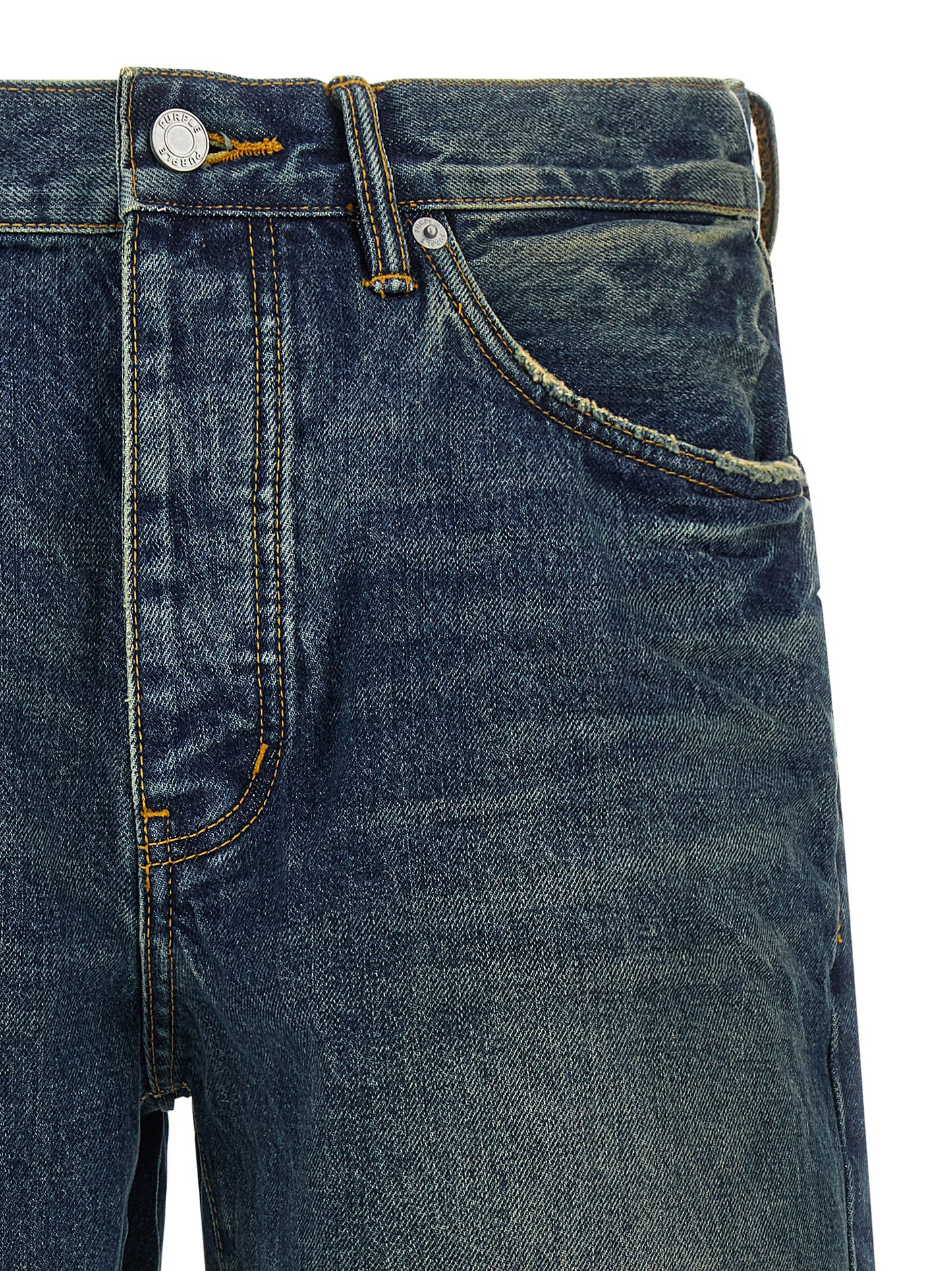 PURPLE Men's Wide Cotton Bermuda Shorts - Blue Purple