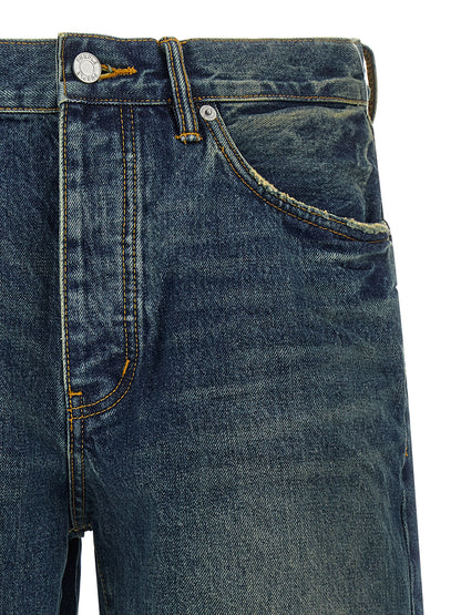 PURPLE Men's Wide Cotton Bermuda Shorts - Blue Purple