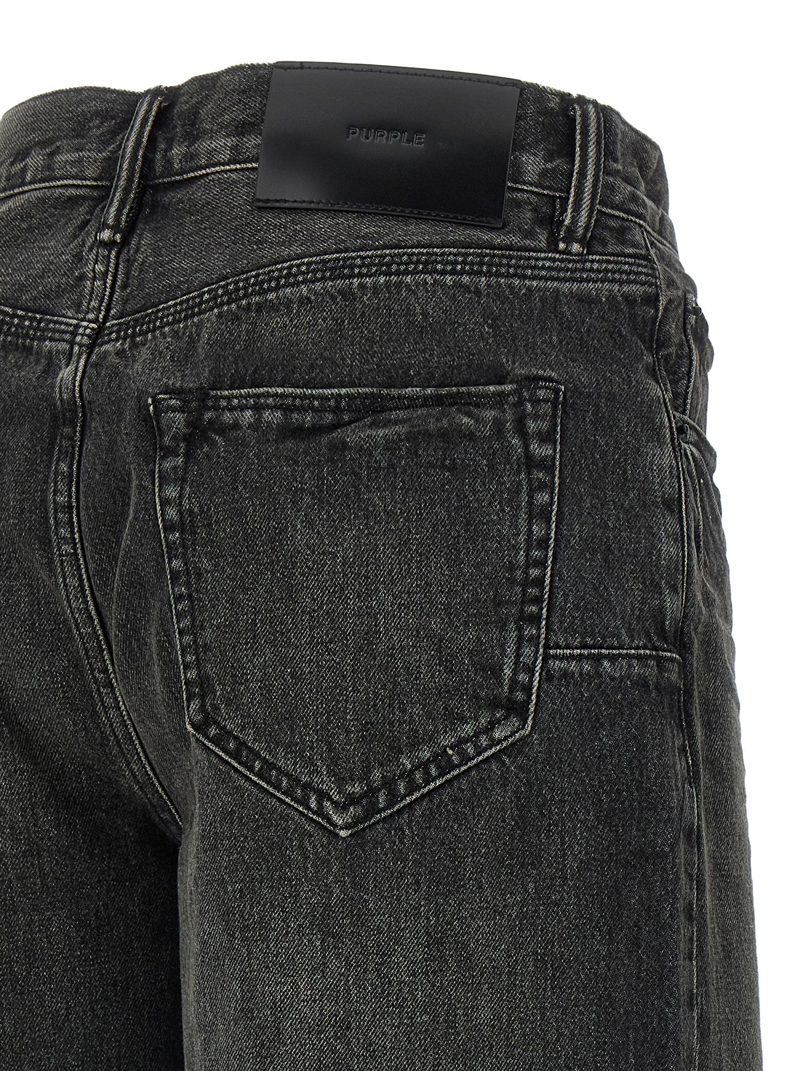 Denim Shorts by PURPLE for men in denim cotton black, purple & signature features an effortlessly on trend silhouette, showcasing a effortlessly on trend relaxed-fit & wide and short cut with a comfortable for a refined look.