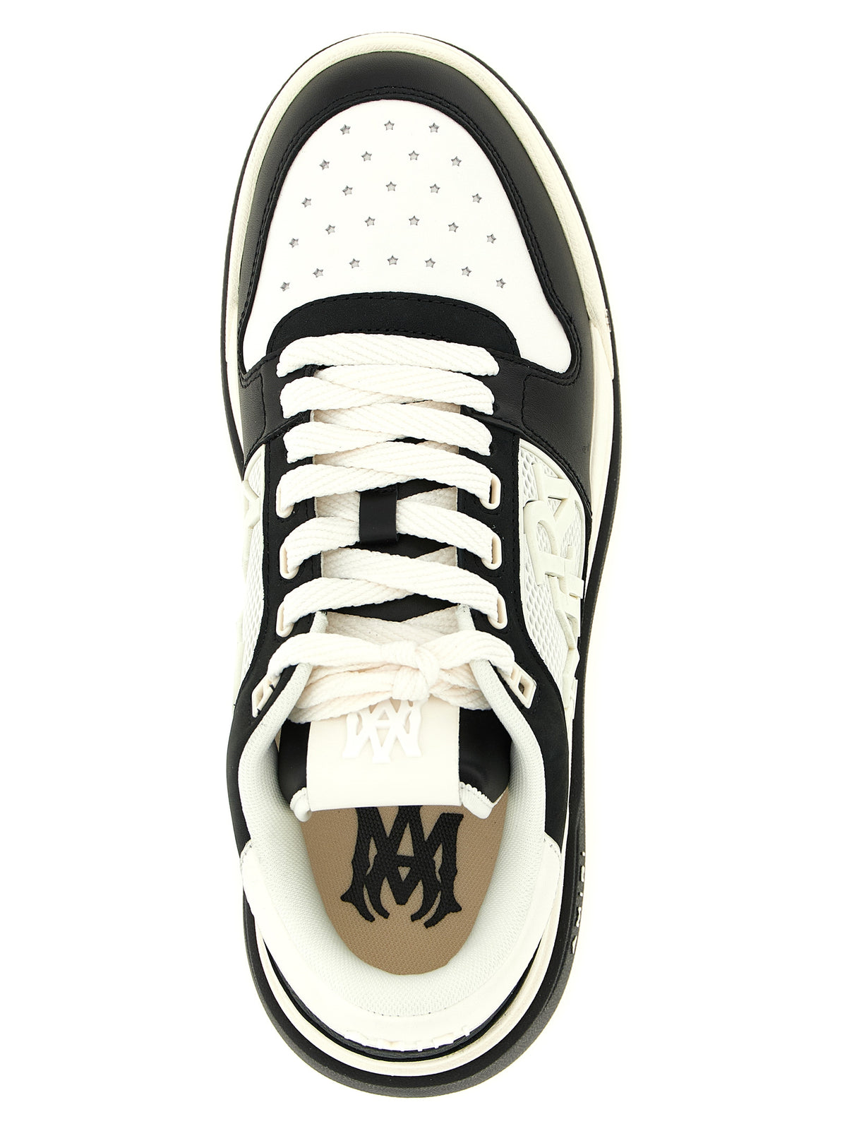 Amiri Men's Low Top Calfskin Leather Sneakers - Bicolour Black White