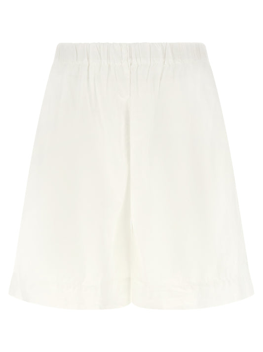 Bermuda Shorts by XACUS for women in cotton white features a eye catching relaxed-fit and short with a eye catching .