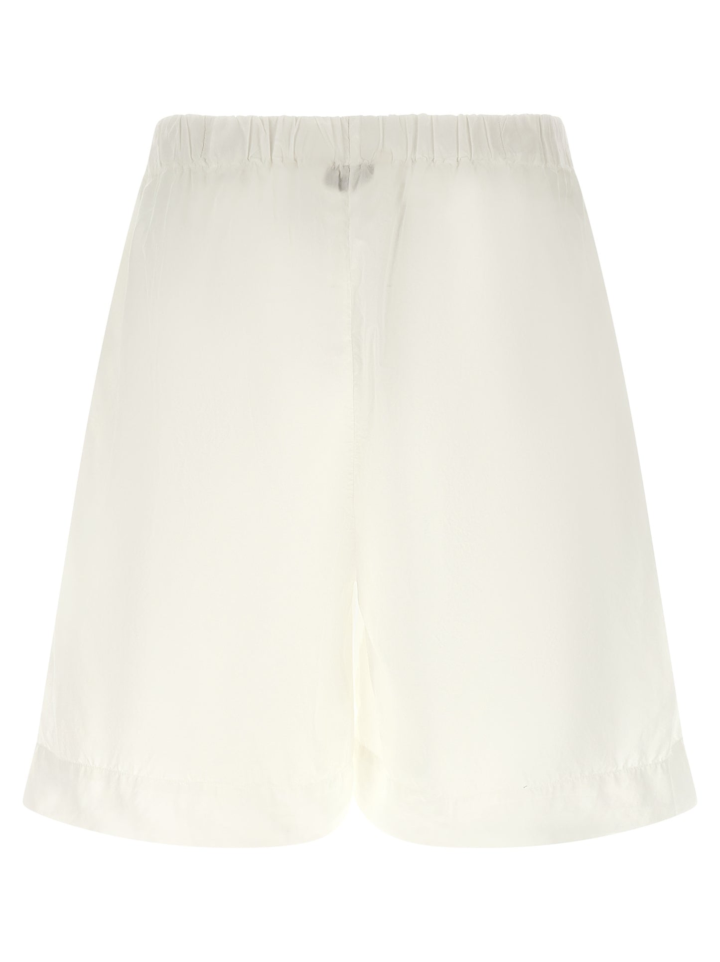 Bermuda Shorts by XACUS for women in cotton white presents a sleek silhouette, featuring a sleek relaxed-fit with a refined short and a sophisticated .