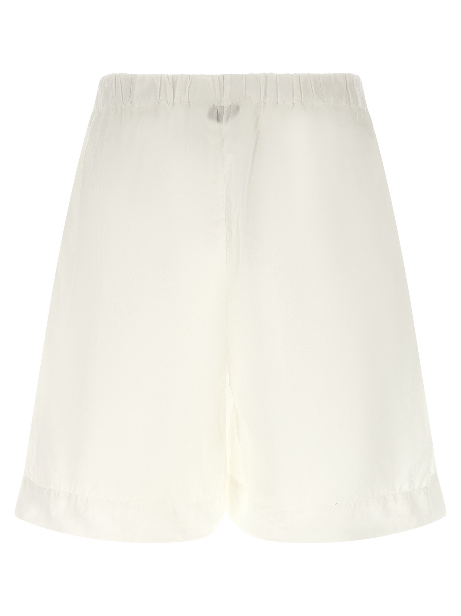 Bermuda Shorts by XACUS for women in cotton white presents a sleek silhouette, featuring a sleek relaxed-fit with a refined short and a sophisticated .