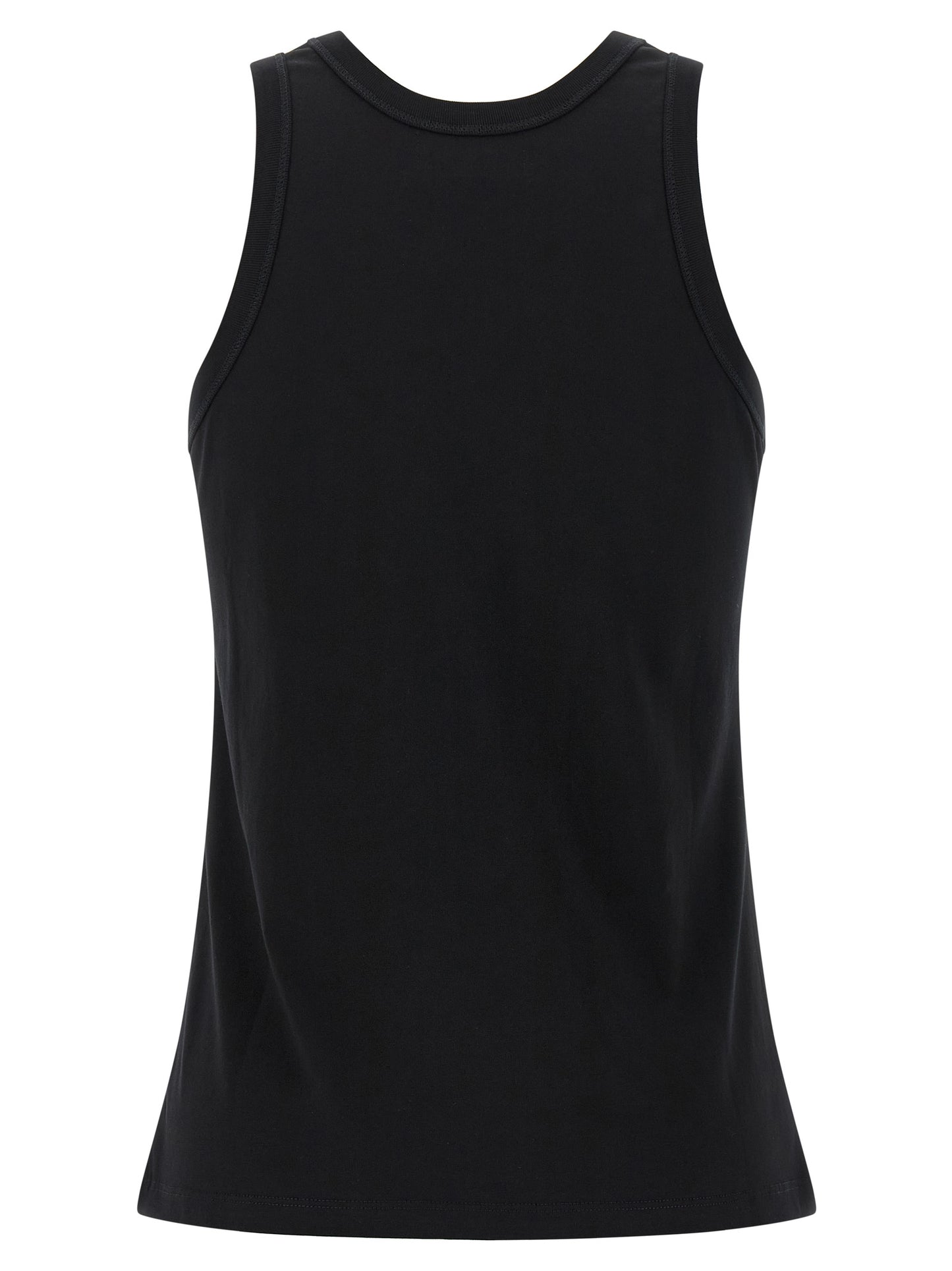 Loulou De Saison Lou Women's Round Neck Cotton Tank Top - Black