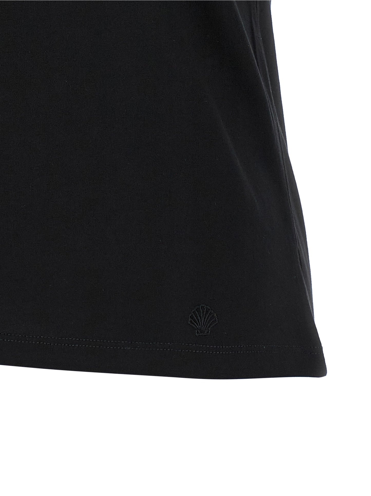Loulou De Saison Lou Women's Round Neck Cotton Tank Top - Black