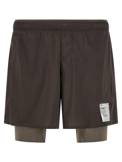 SATISFY Men's Wide Stretch Nylon Bermuda Shorts - Gray