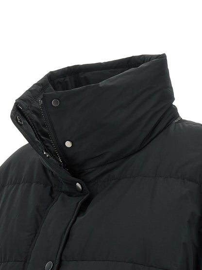 Puffer Jacket by Brunello Cucinelli for women in cotton polyester black features an on trend silhouette, showcasing refined breathable-design, pockets & insulated and a sophisticated for a truly on trend finish.