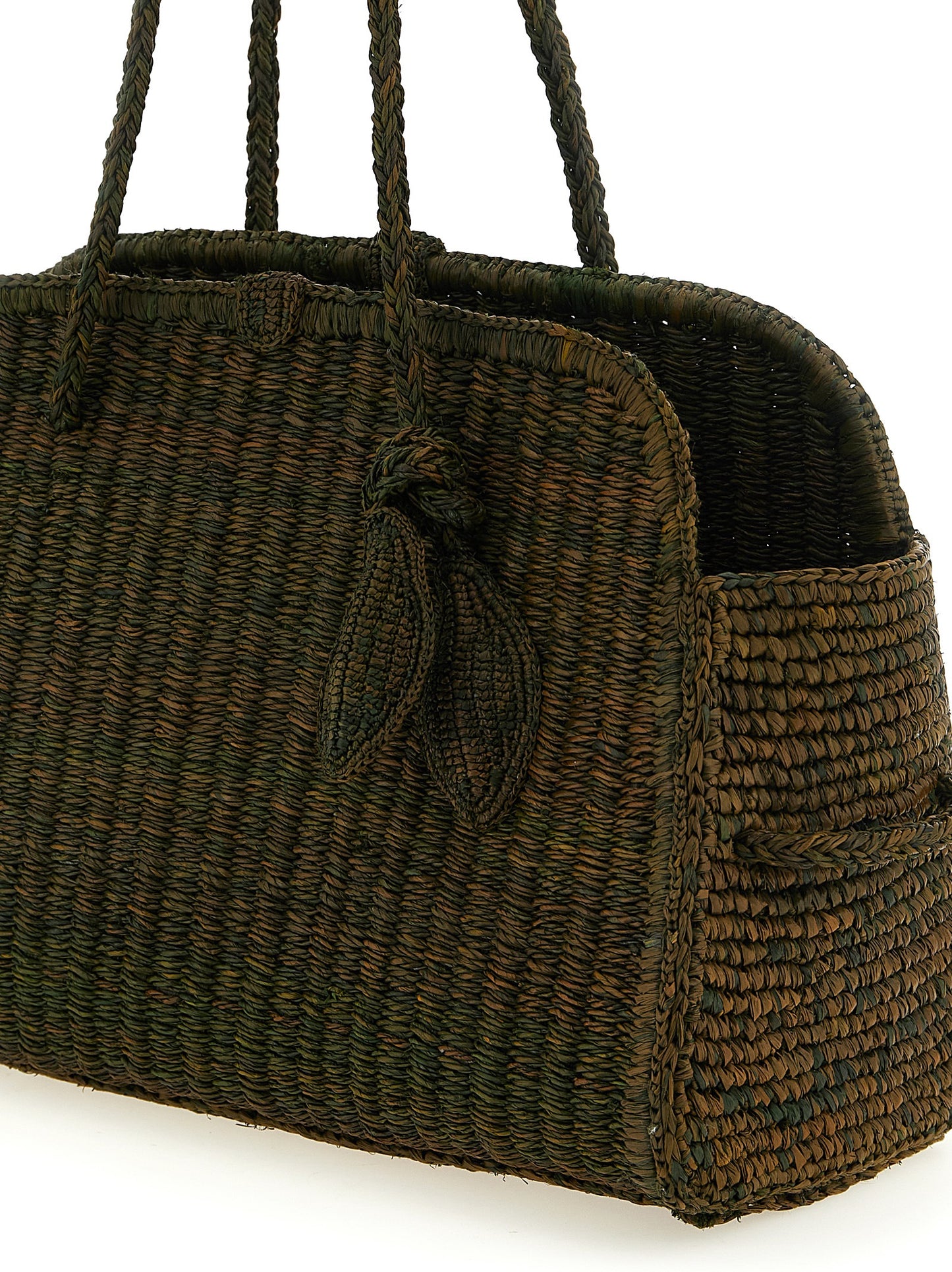 Bowling Tote Bag by Jacquemus for women in polyester polyurethane python leather bicolour, green & natural features an jet-set Le Turismo Polyester Polyurethane Python Leather Bowling Tote Bag design with a secure , ample , and versatile handle for an jet-set finish.