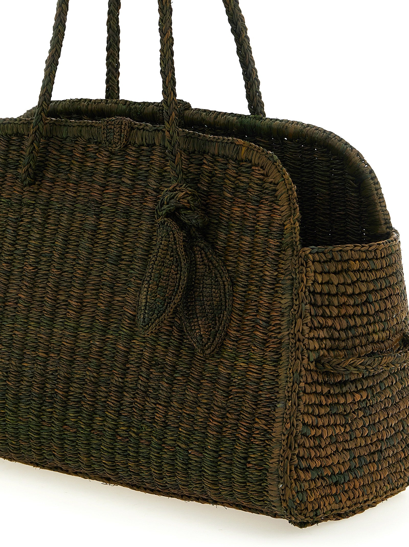 Bowling Tote Bag by Jacquemus for women in polyester polyurethane python leather bicolour, green & natural features an jet-set Le Turismo Polyester Polyurethane Python Leather Bowling Tote Bag design with a secure , ample , and versatile handle for an jet-set finish.