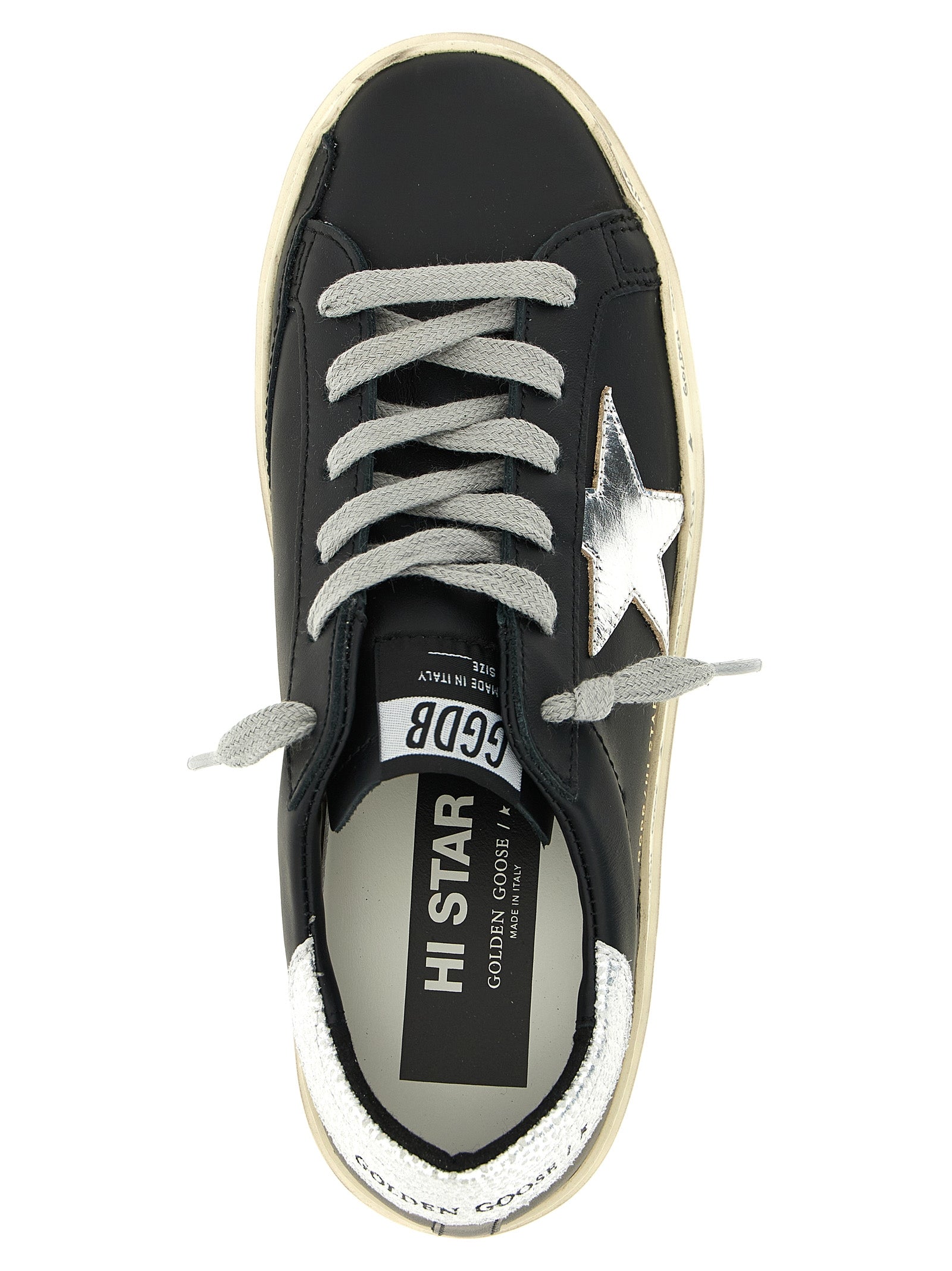 Sneakers by Golden Goose for women in cowhide & goat leather black features an fashionable silhouette, showcasing the premium Star Women's Chunky Cowhide & Goat Leather Sneakers in a fashionable chunky style that offers a fashionable finish for refined style.