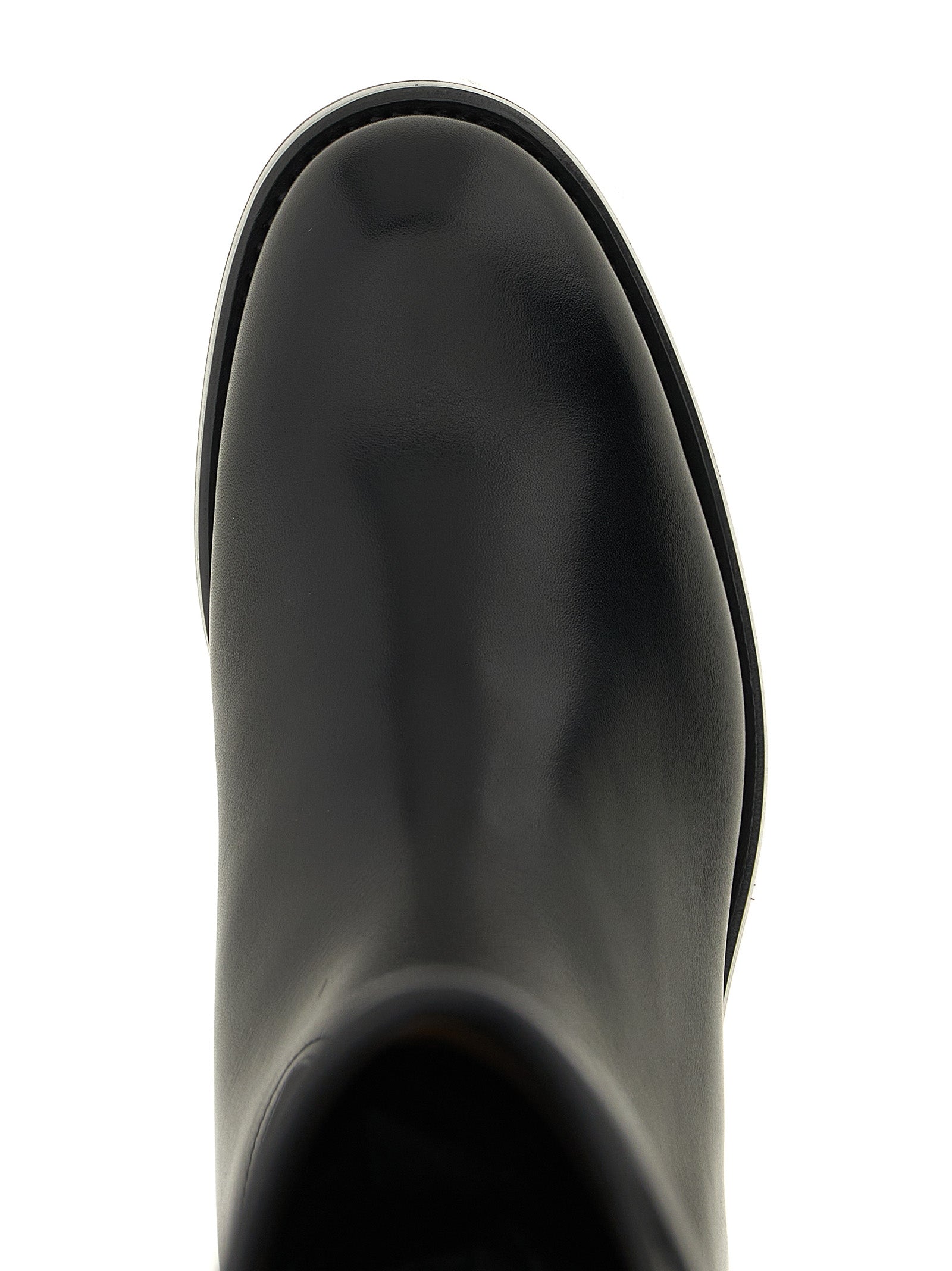 Over-The-Knee Strap Boots by Church's for women in bos taurus calfskin leather black showcases a impeccable silhouette as Women's Bos Taurus Calfskin Leather Over-The-Knee Strap Boots, artfully defined by a impeccable and a impeccable .