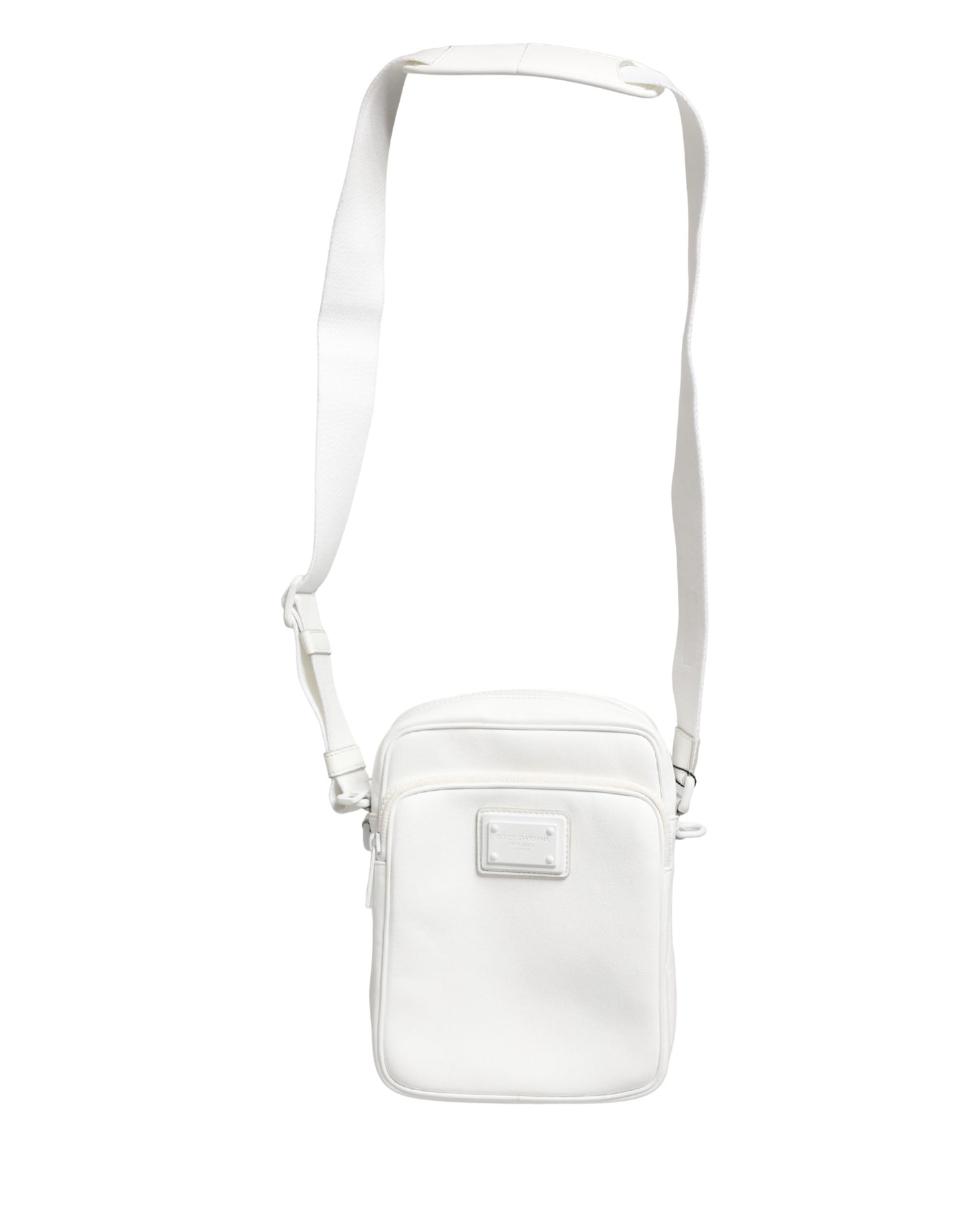 Dolce & Gabbana White Logo Plaque Crossbody Shoulder Borse Men Bag