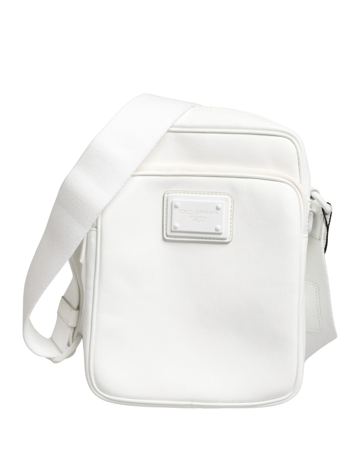 Dolce & Gabbana Polyester & Nylon 2-in-1 Shoulder Crossbody Convertible Handbag - White