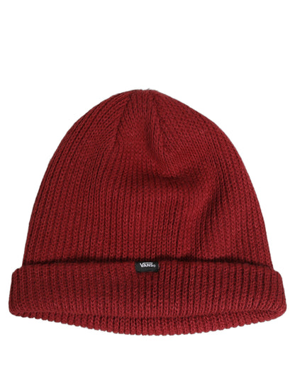 Vans Women Bordeaux Wool Knitted Winter Beanie Capello Hat