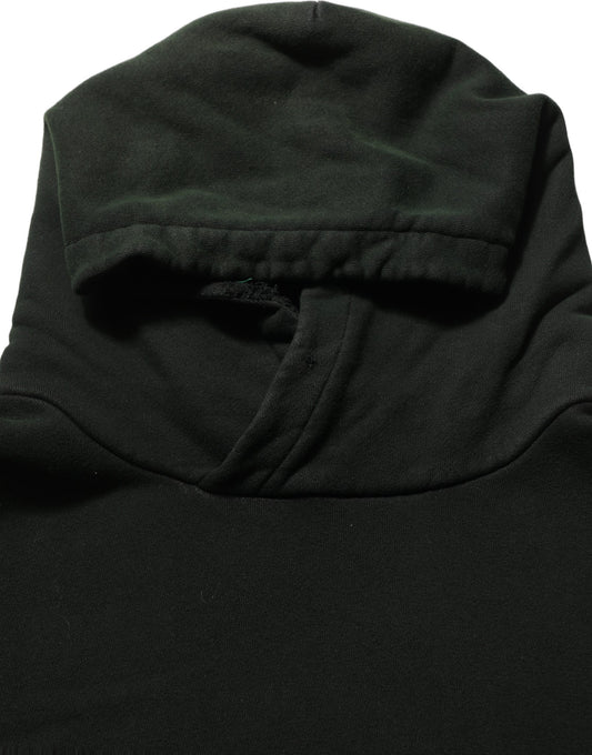 Dolce & Gabbana Black Cotton Hooded Men Sweatshirt Sweater