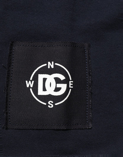 Dolce & Gabbana Dark Blue Logo Cotton Sweatshirt Sweater