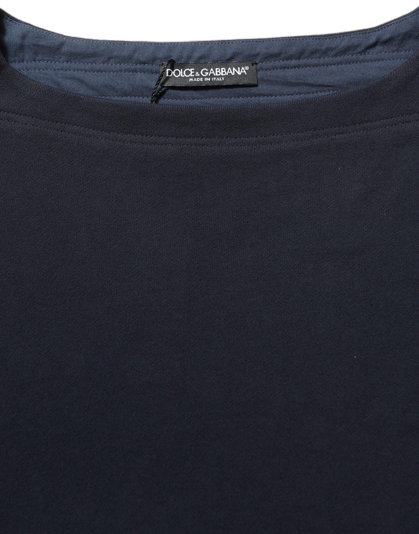 Dolce & Gabbana Dark Blue Logo Cotton Sweatshirt Sweater