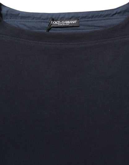 Dolce & Gabbana Dark Blue Logo Cotton Sweatshirt Sweater