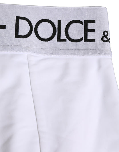 Dolce & Gabbana White Logo Waistband Coulotte Panty Underwear